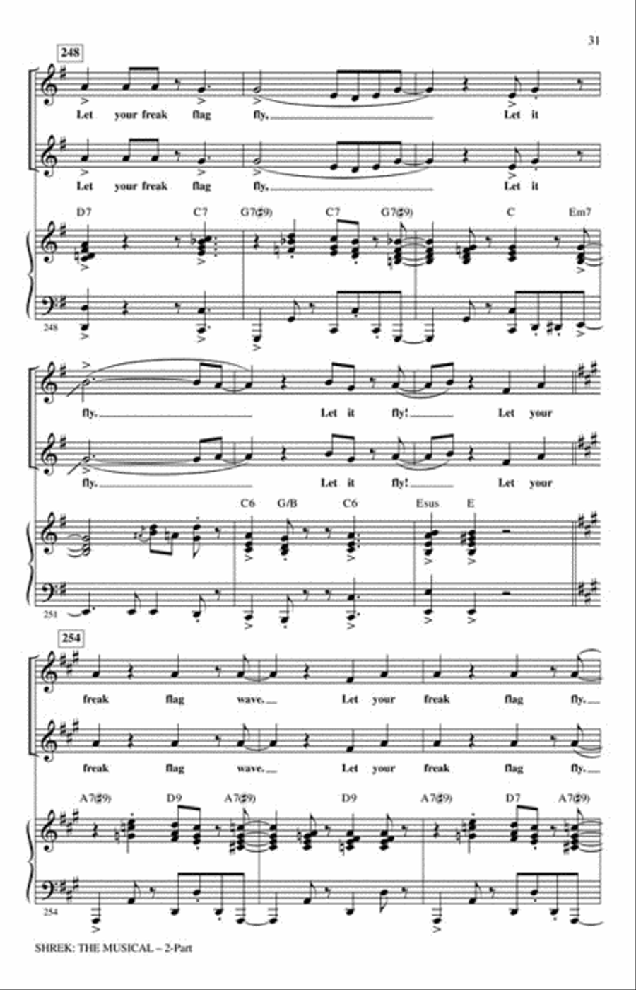 Shrek: The Musical (Choral Medley) 2-Part scores gallery preview page 6