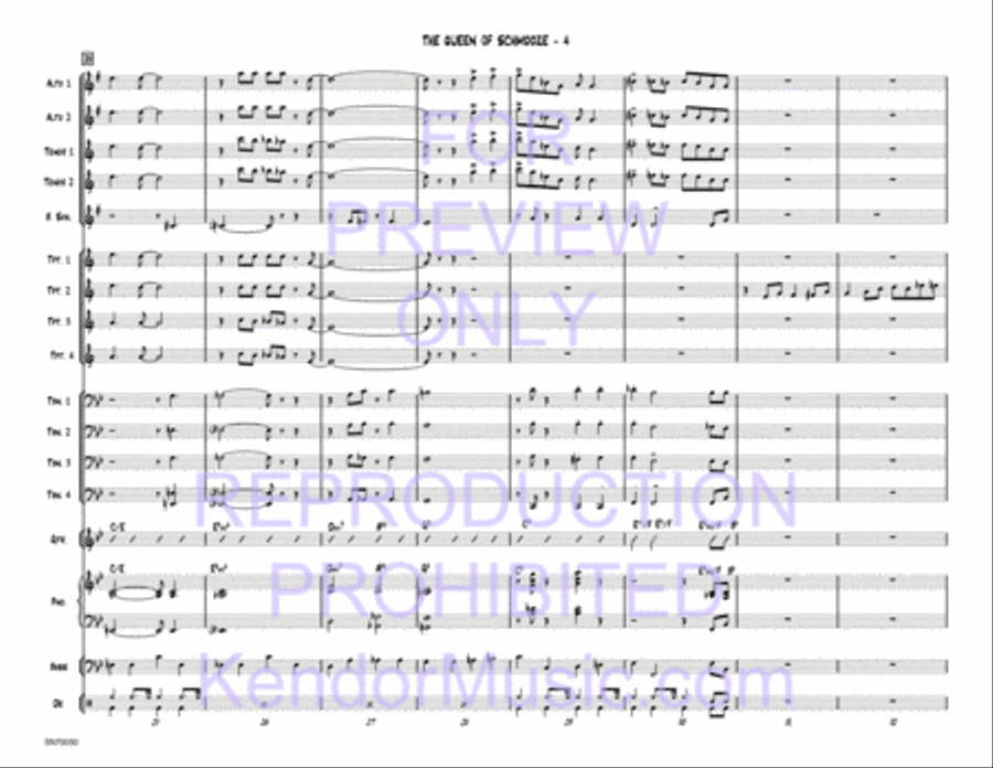 Queen Of Schmooze, The (Full Score) Jazz Ensemble scores gallery preview page 5