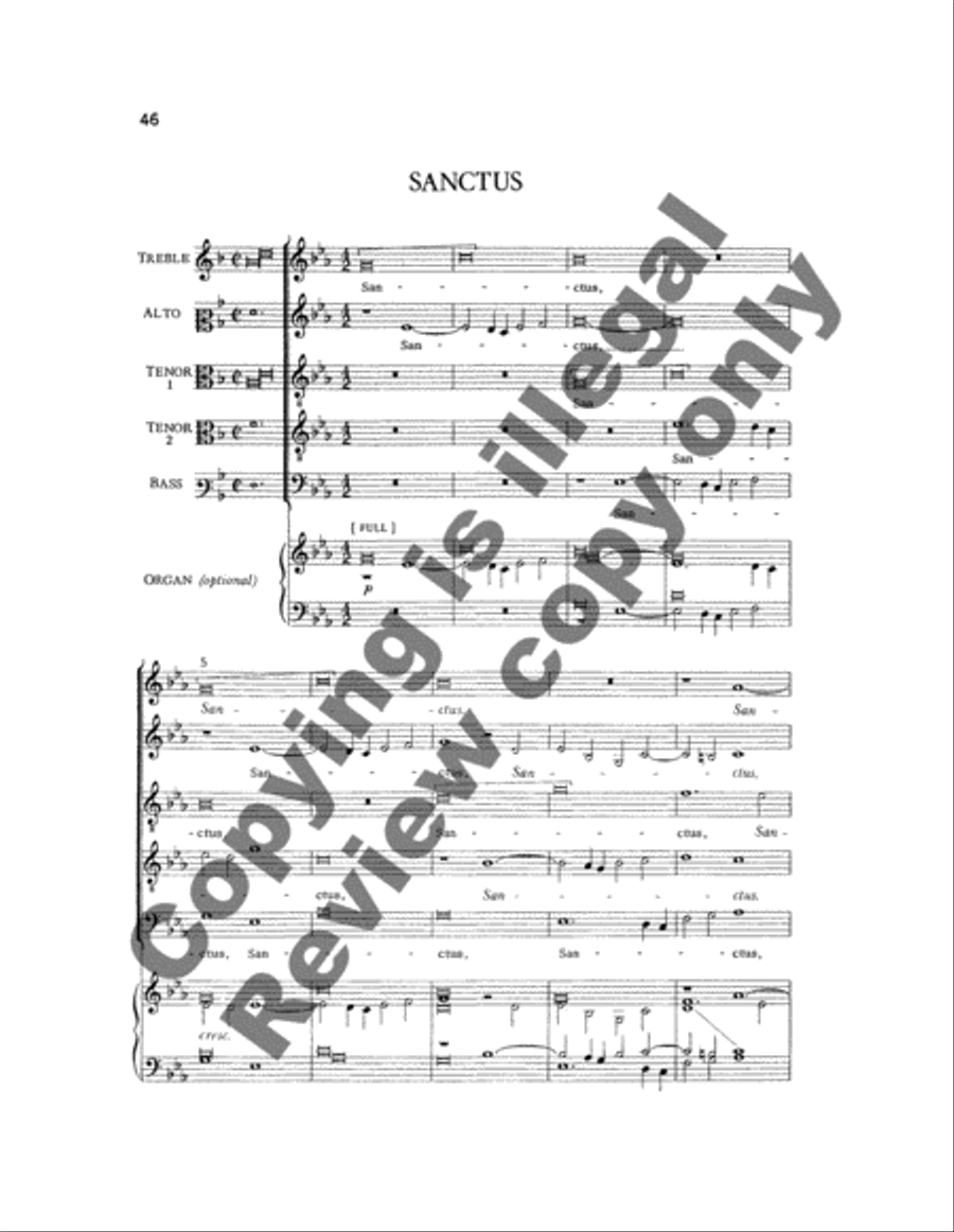 Mass for Five Voices Mass for Five Voices SATTB scores gallery preview page 12
