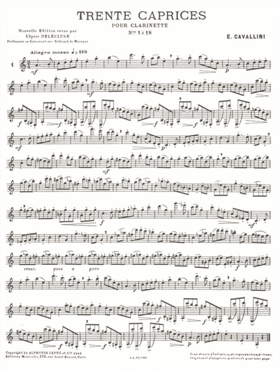 Thirty Caprices - Vol. 1 (clarinet)