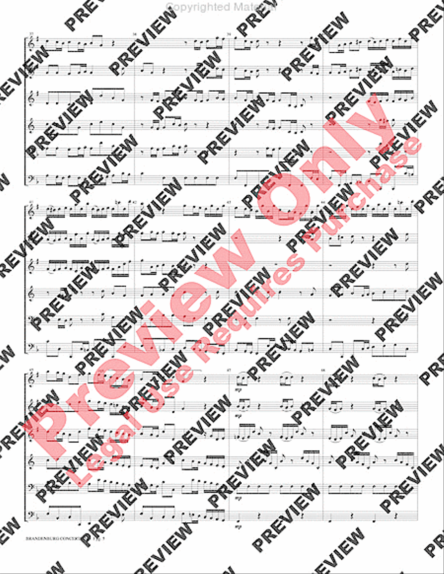 Brandenburg Concerto #3 Brandenburg Concerto #3 Brass Quintet scores gallery preview page 6