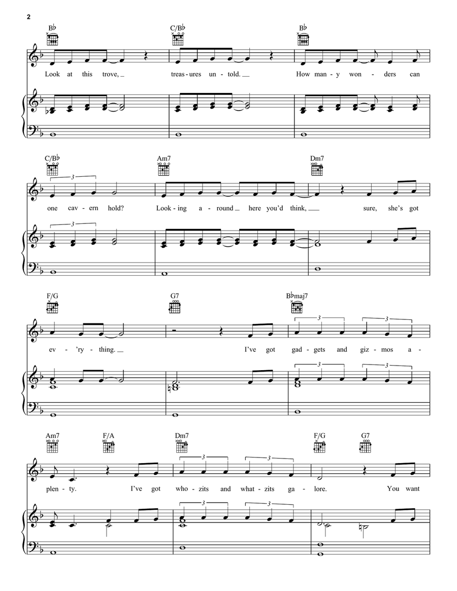 Part Of Your World (from The Little Mermaid) Guitar scores gallery preview page 2