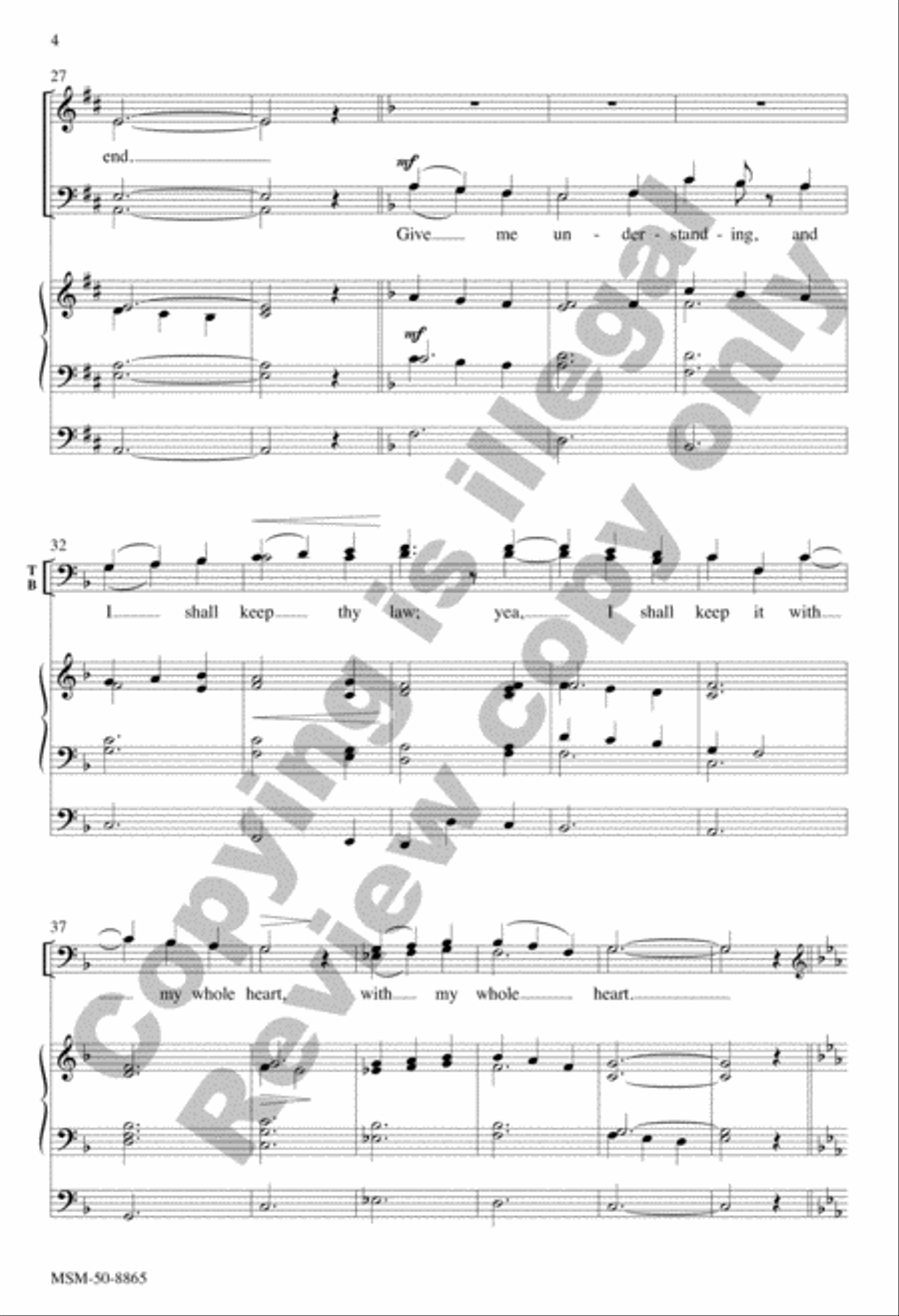 Teach Me, O Lord 4-Part scores gallery preview page 4