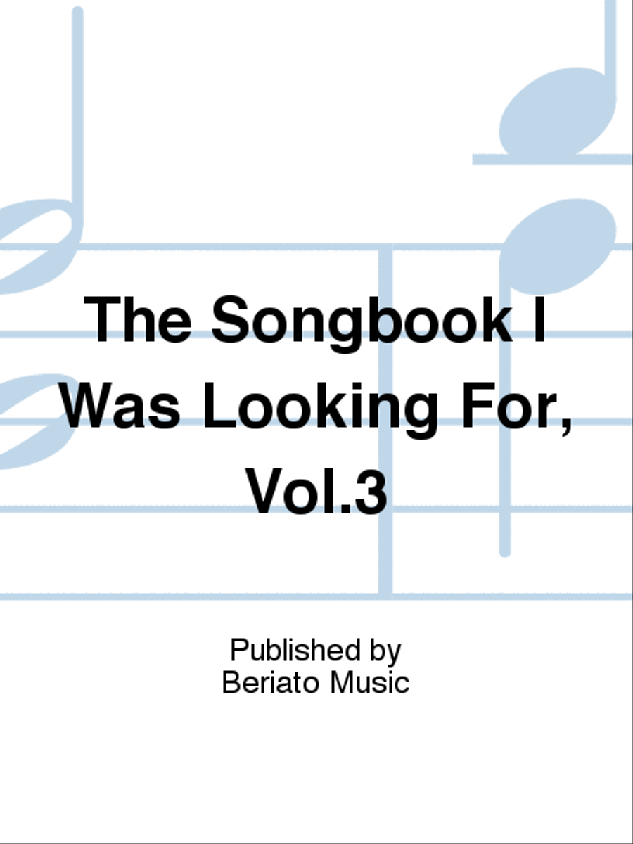 The Songbook I Was Looking For, Vol.3 Voice scores gallery preview page 1