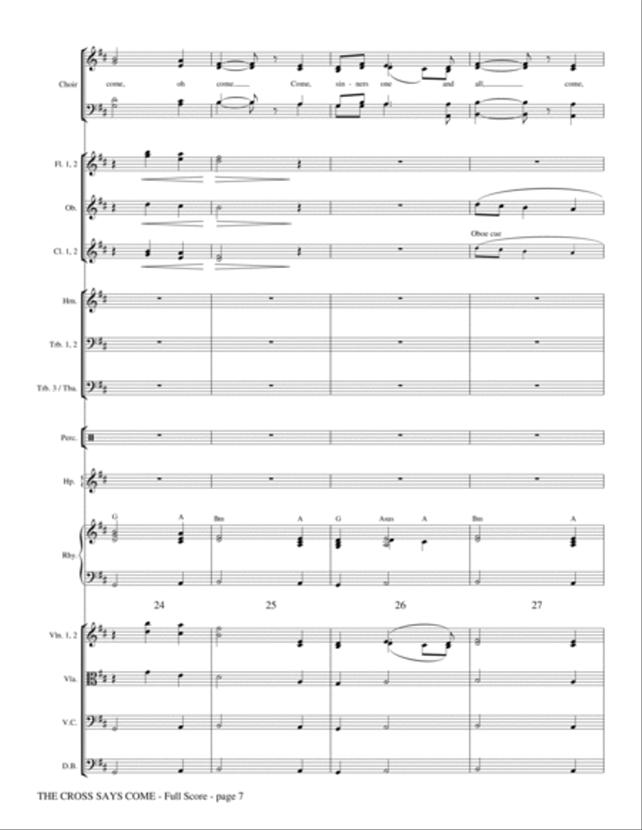 The Cross Says Come - Full Score Choir scores gallery preview page 6