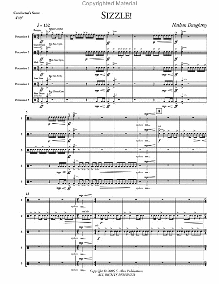 Sizzle! Percussion Ensemble scores gallery preview page 2