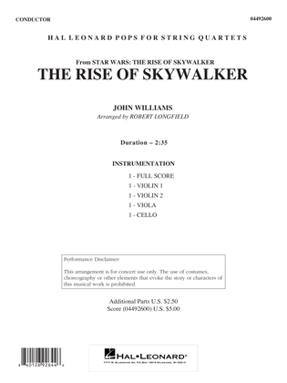 Book cover for The Rise of Skywalker (from The Rise of Skywalker) (arr. Longfield) - Conductor Score (Full Score)