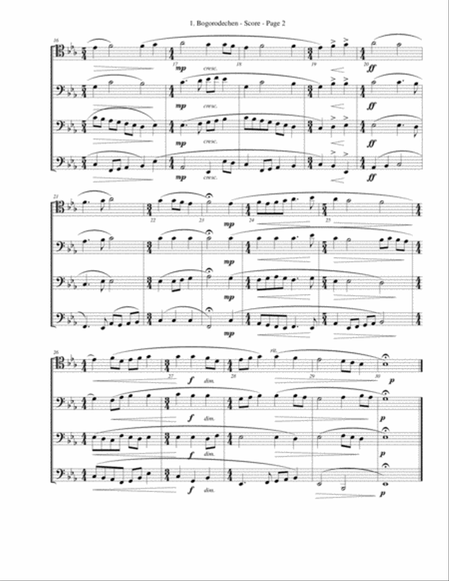 12 Slavic Chorals from the Romantic Era for Trombone or Low Brass Quartet image number null