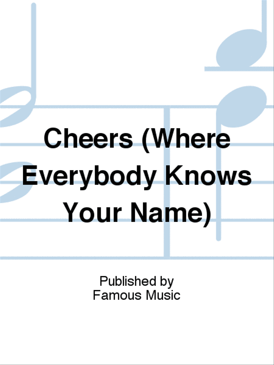 Cheers (Where Everybody Knows Your Name) Piano, Vocal, Guitar scores gallery preview page 1