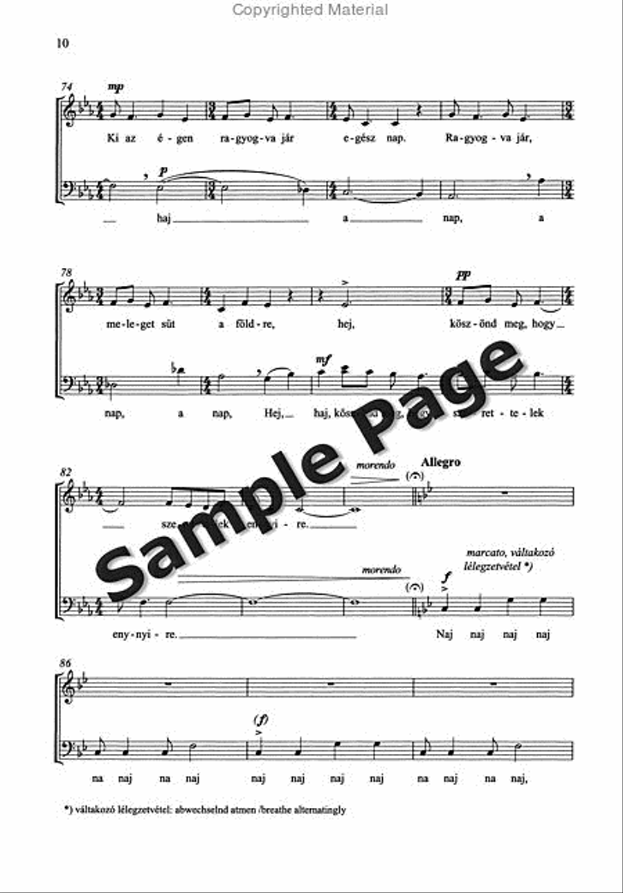 Inaktelki Nóták/Songs from Inaktelke 2-Part scores gallery preview page 11