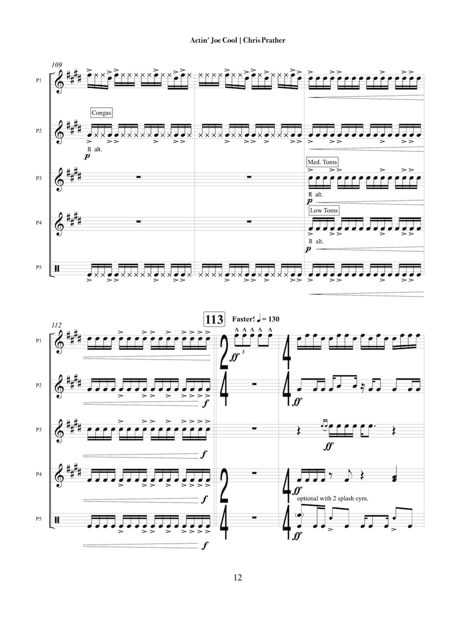 Actin' Joe Cool Chamber Music scores gallery preview page 2