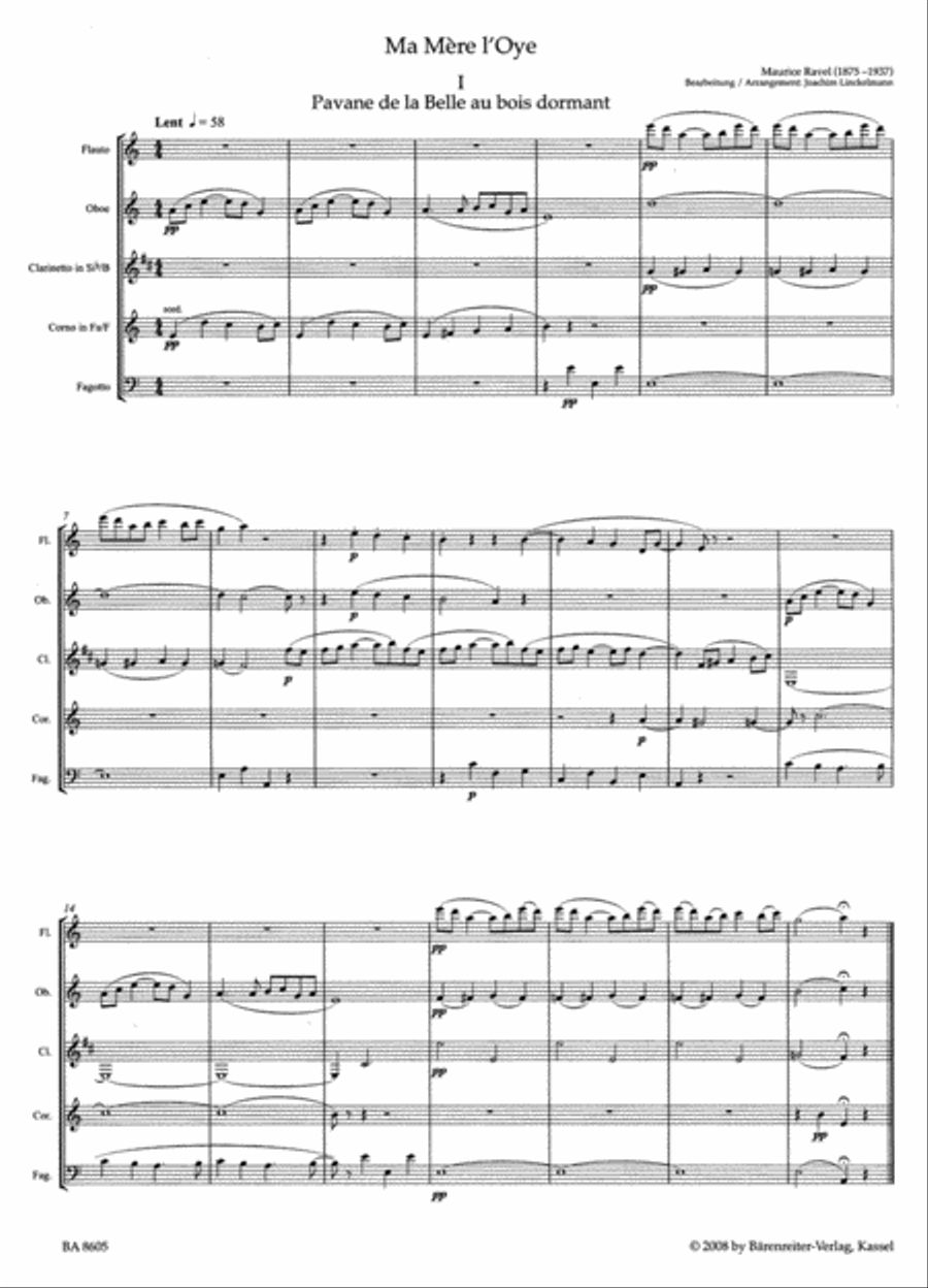 Ma Mere lOye for Woodwind Quintet Woodwind Quintet scores gallery preview page 2