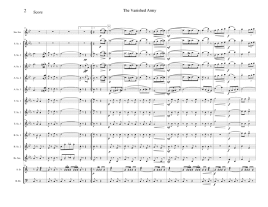 The Vanished Army Woodwind Ensemble scores gallery preview page 2