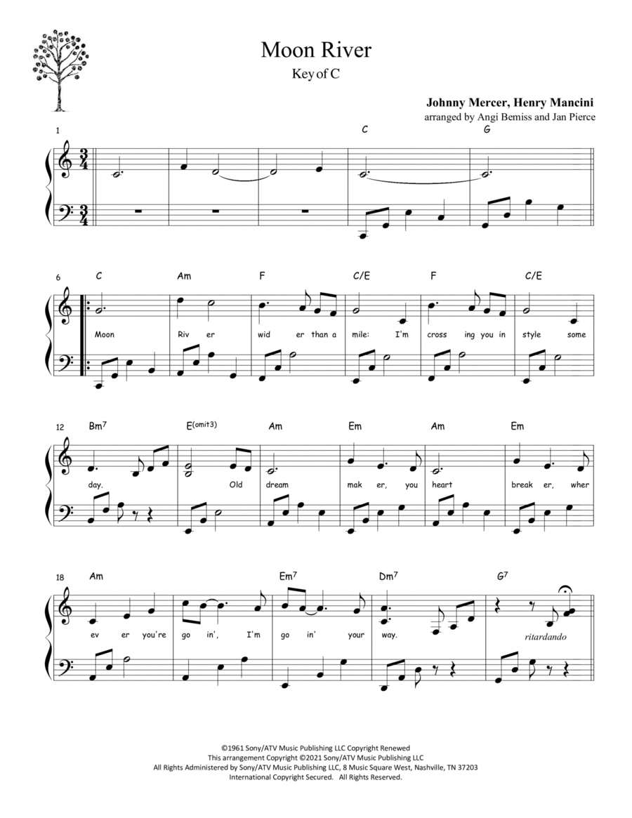 Moon River Harp scores gallery preview page 1
