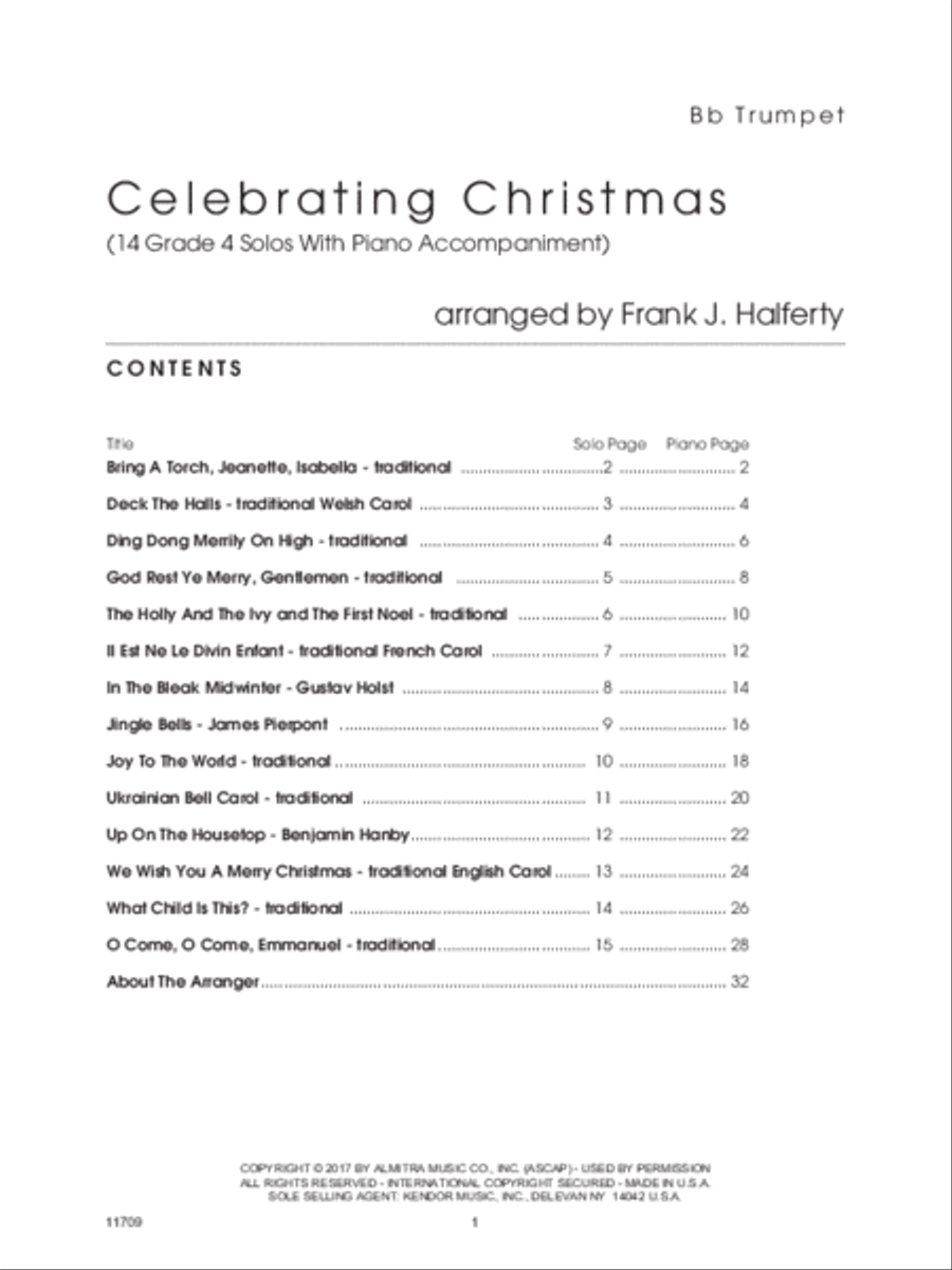 Celebrating Christmas -Trumpet B-Flat Trumpet scores gallery preview page 2