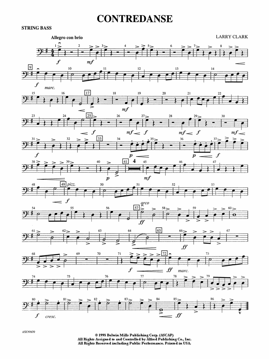 Contredanse: String Bass