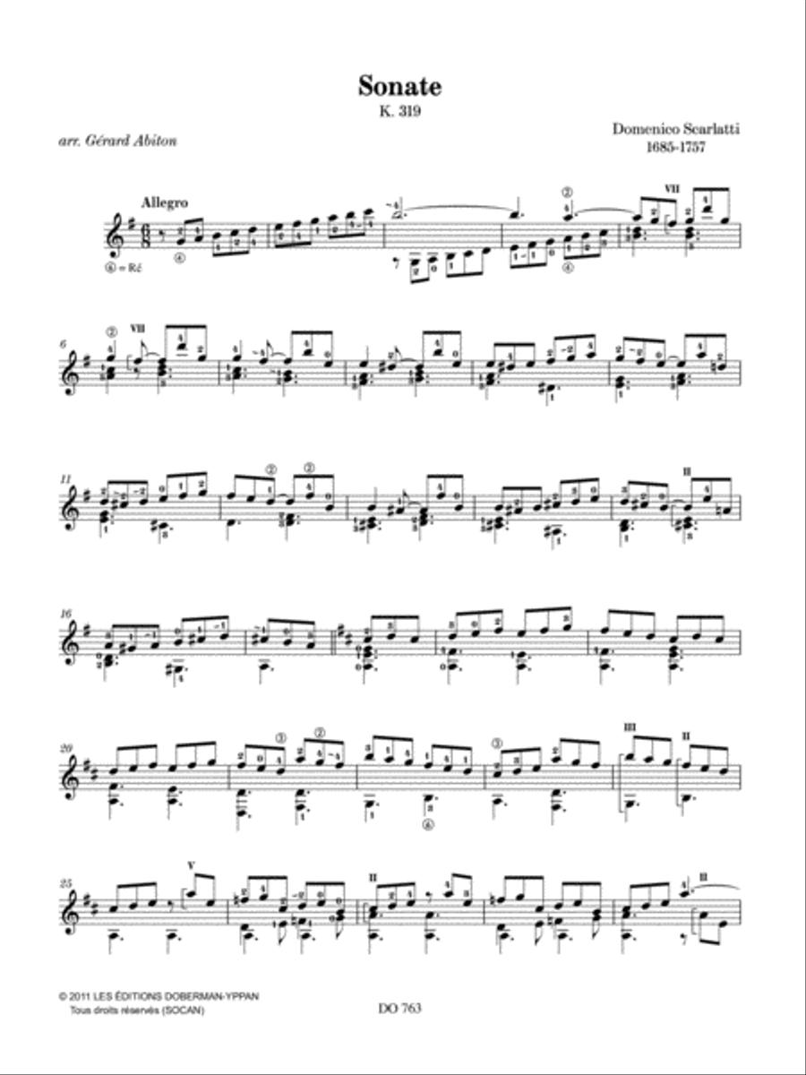 2 Sonates, vol. 3, K. 319, 69 Classical Guitar scores gallery preview page 2