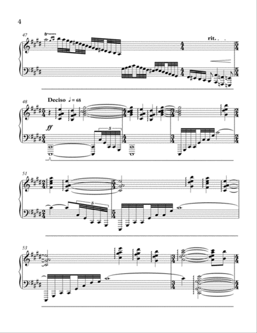 Notturno, for Piano Left Hand Piano Solo scores gallery preview page 5