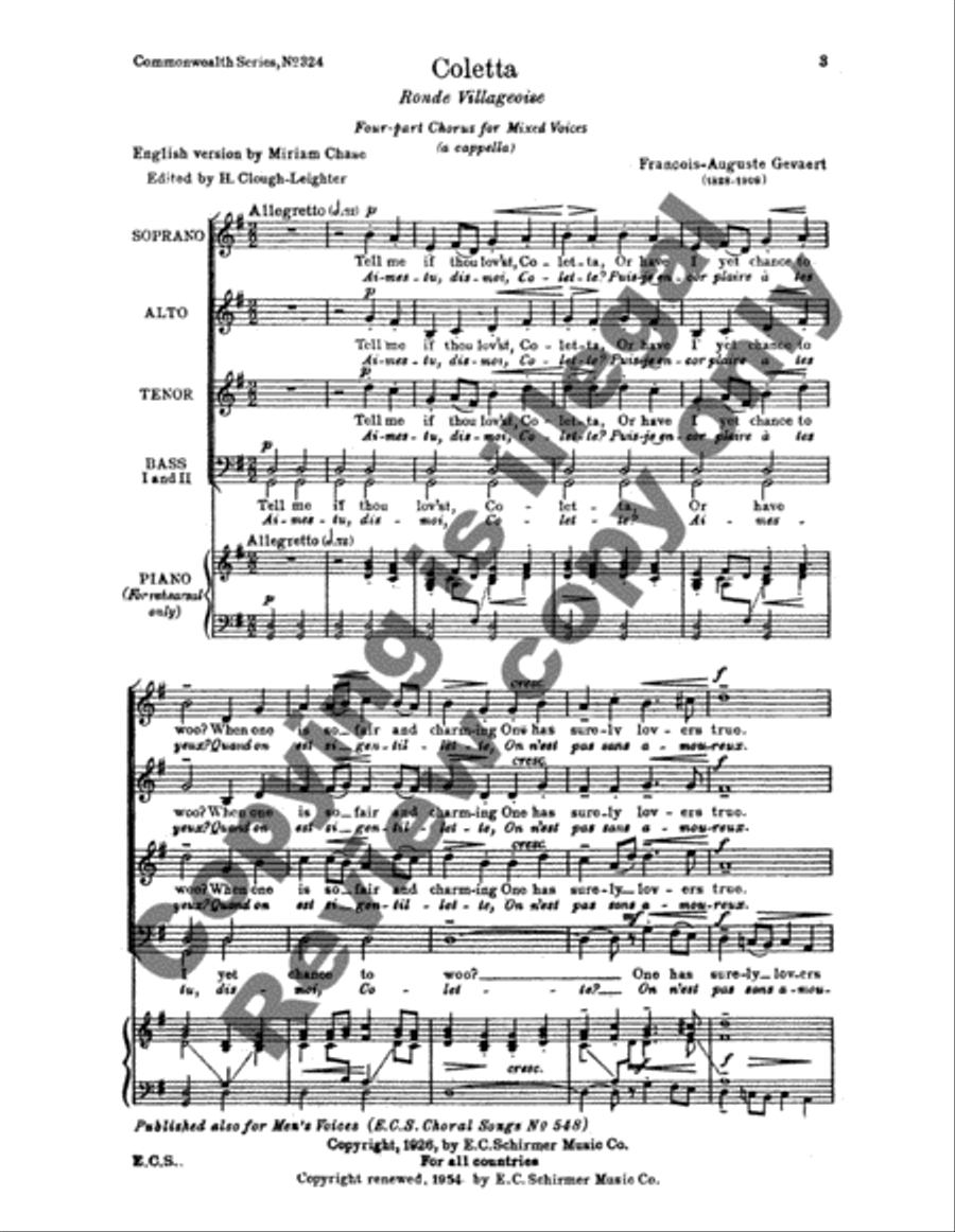 Coletta (Ronde Villageoise) SSATB scores gallery preview page 3