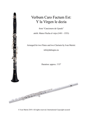VERBUM CARO FACTUM EST - Villancico for Flute and Clarinet Quartet