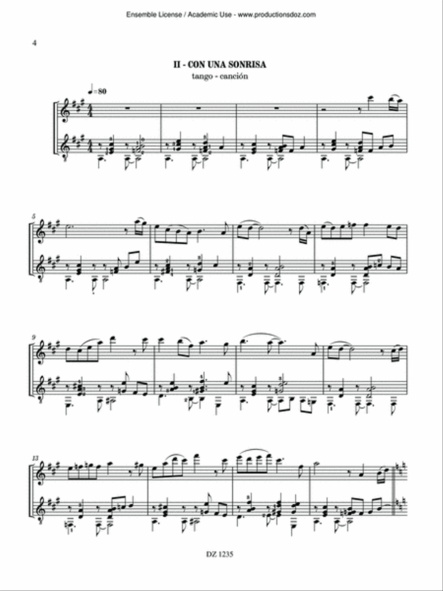 Cinq microtangos Cinq microtangos Flute scores gallery preview page 4
