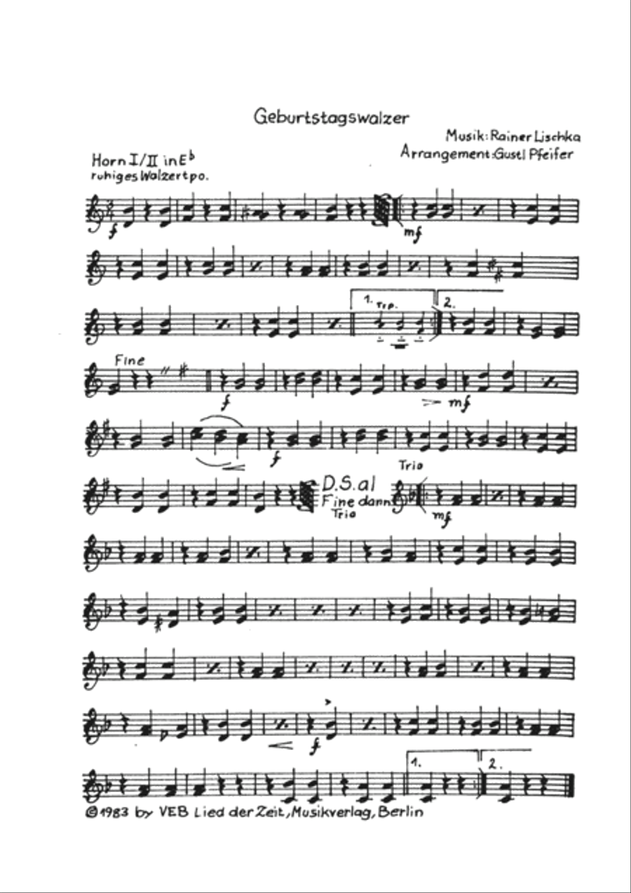 Geburtstagswalzer Geburtstagswalzer B-Flat Clarinet scores gallery preview page 5