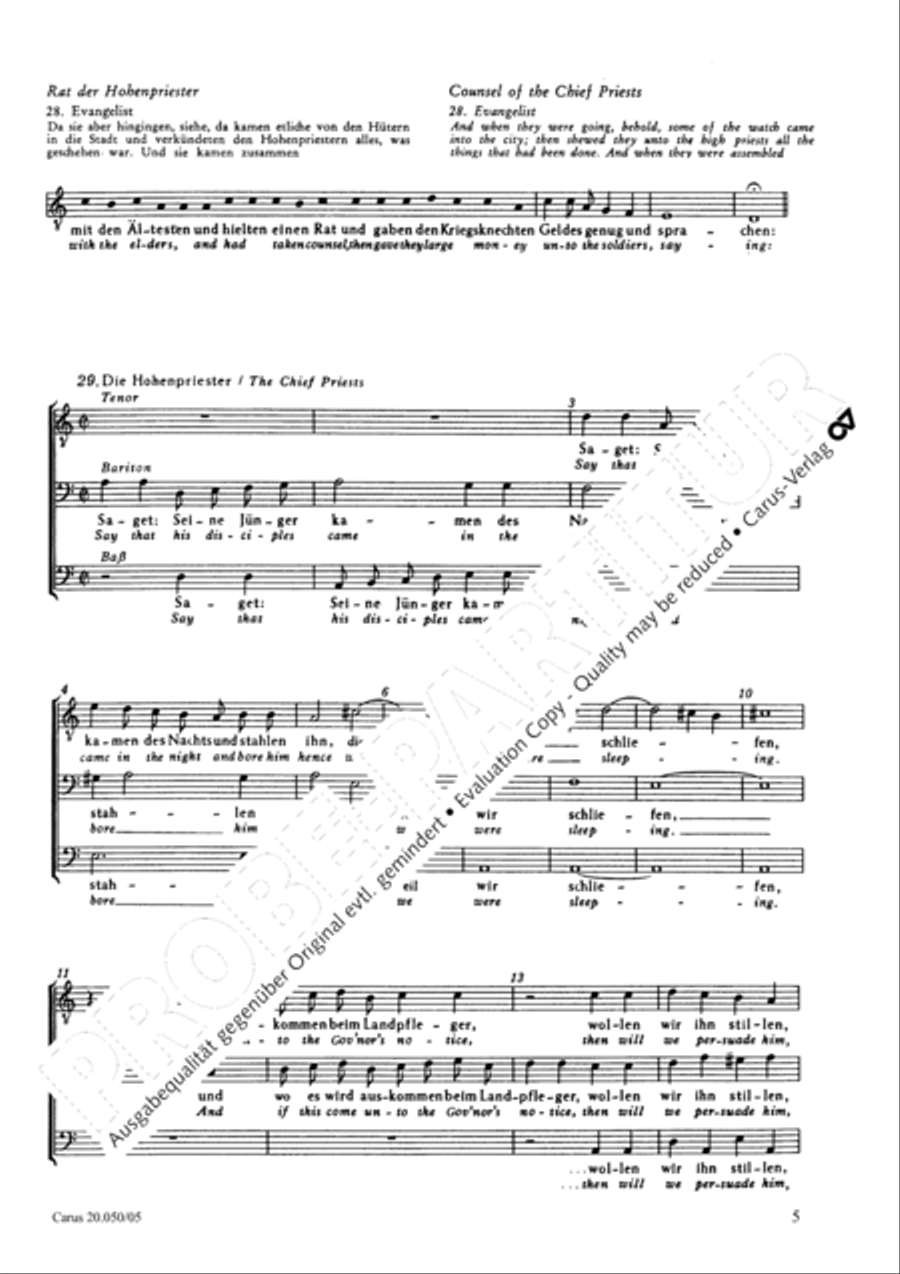 Account of the Resurrection of Jesus Christ (Historia der Auferstehung Jesu Christi) 4-Part scores gallery preview page 6