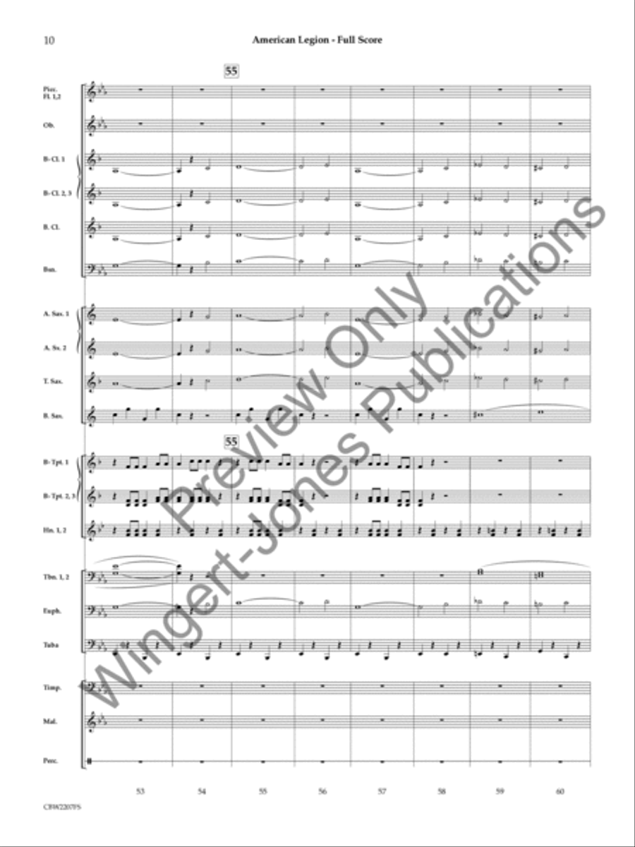 American Legion (Score) Concert Band scores gallery preview page 11
