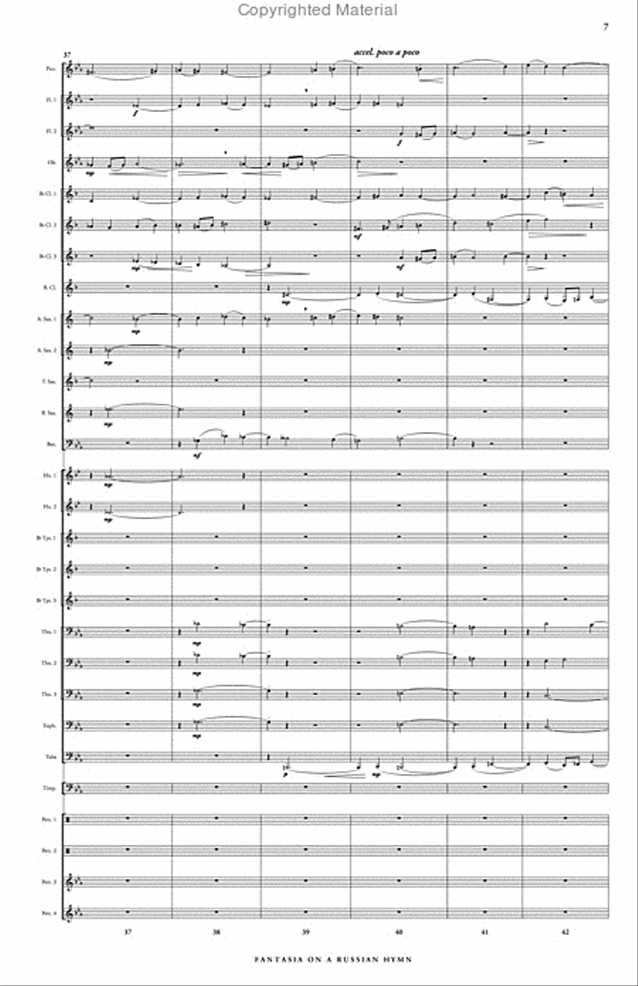 Fantasia on a Russian Hymn Concert Band scores gallery preview page 8
