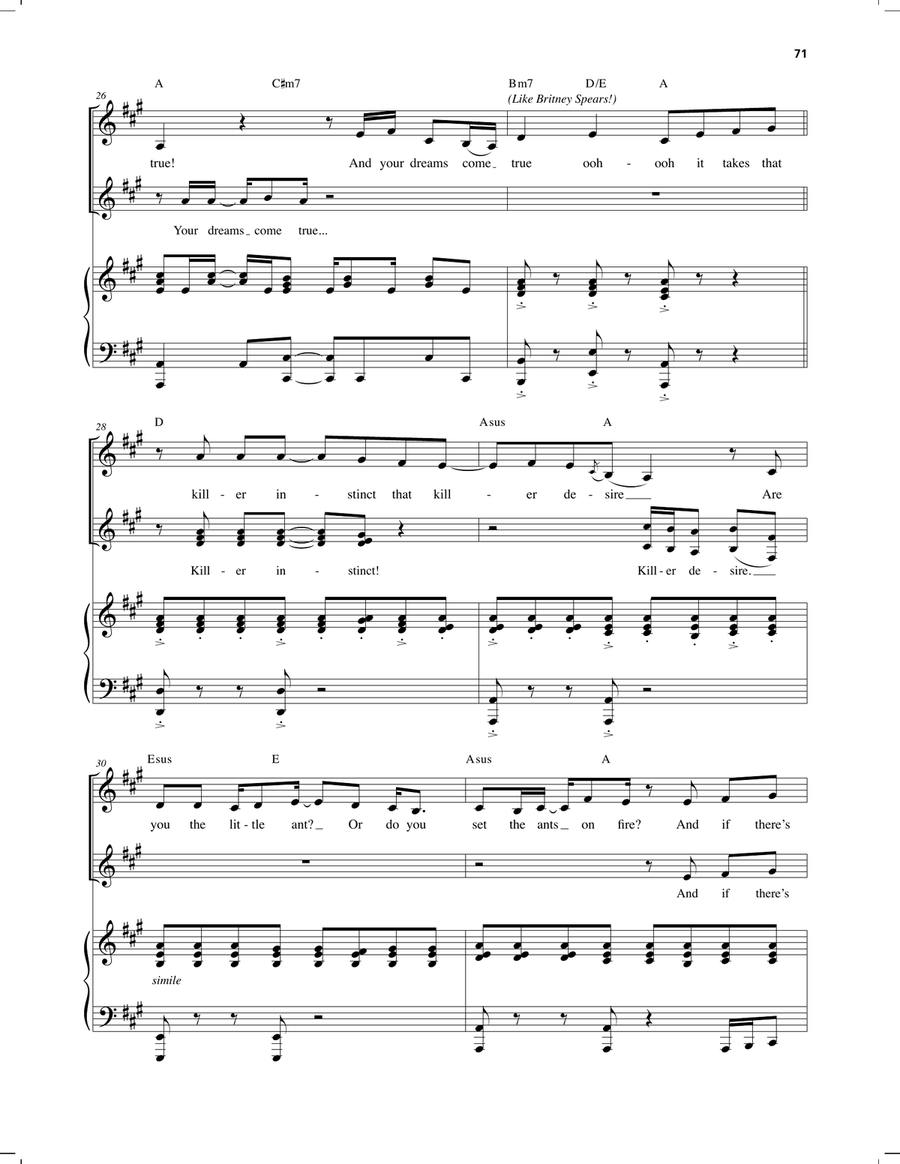 Killer Instinct (from Bring It On: The Musical) Piano, Vocal scores gallery preview page 4