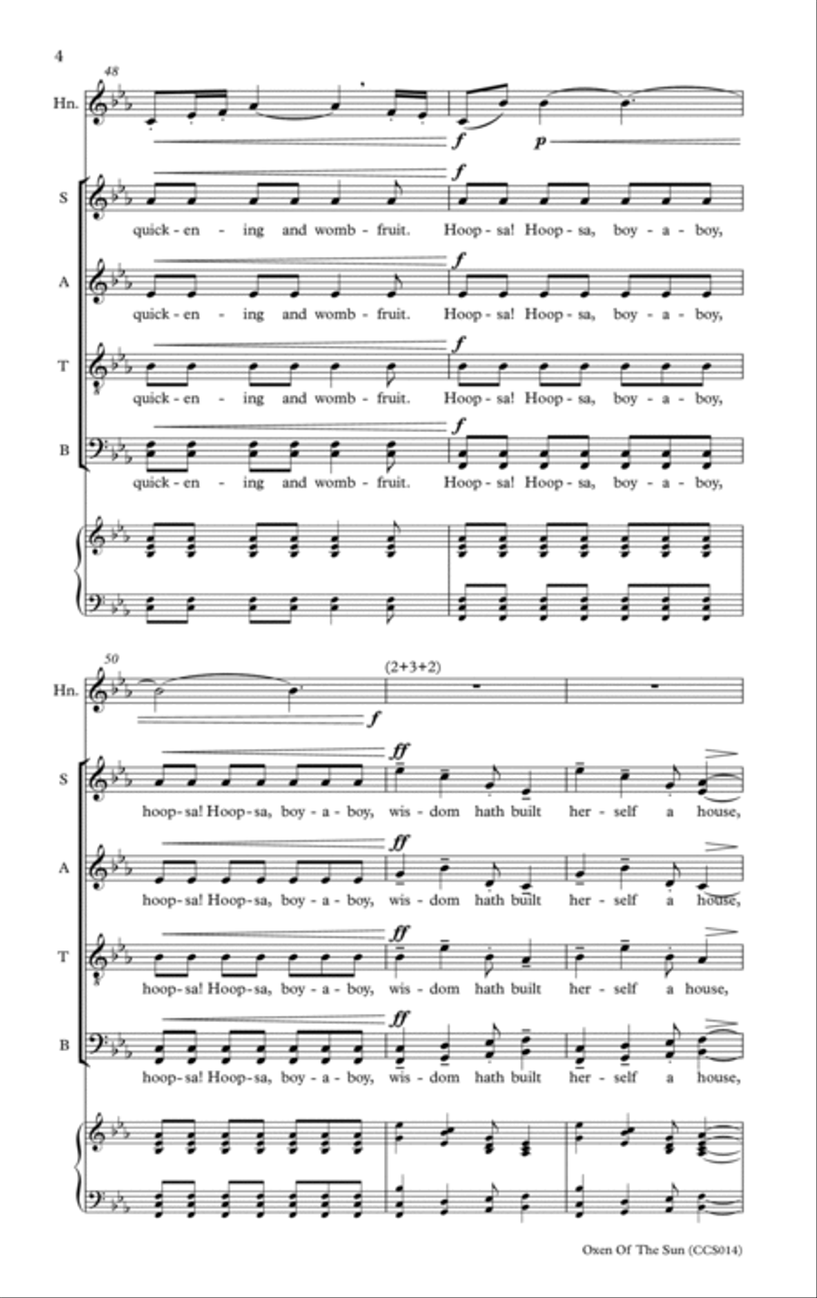 Oxen of the Sun Divisi scores gallery preview page 4