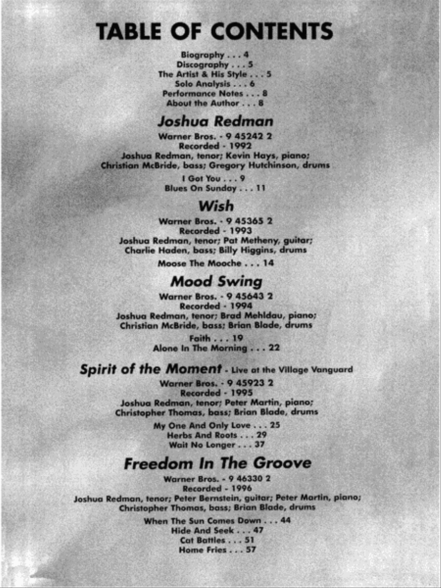 The Music Of Joshua Redman - Solo Transcriptions Tenor Saxophone scores gallery preview page 2