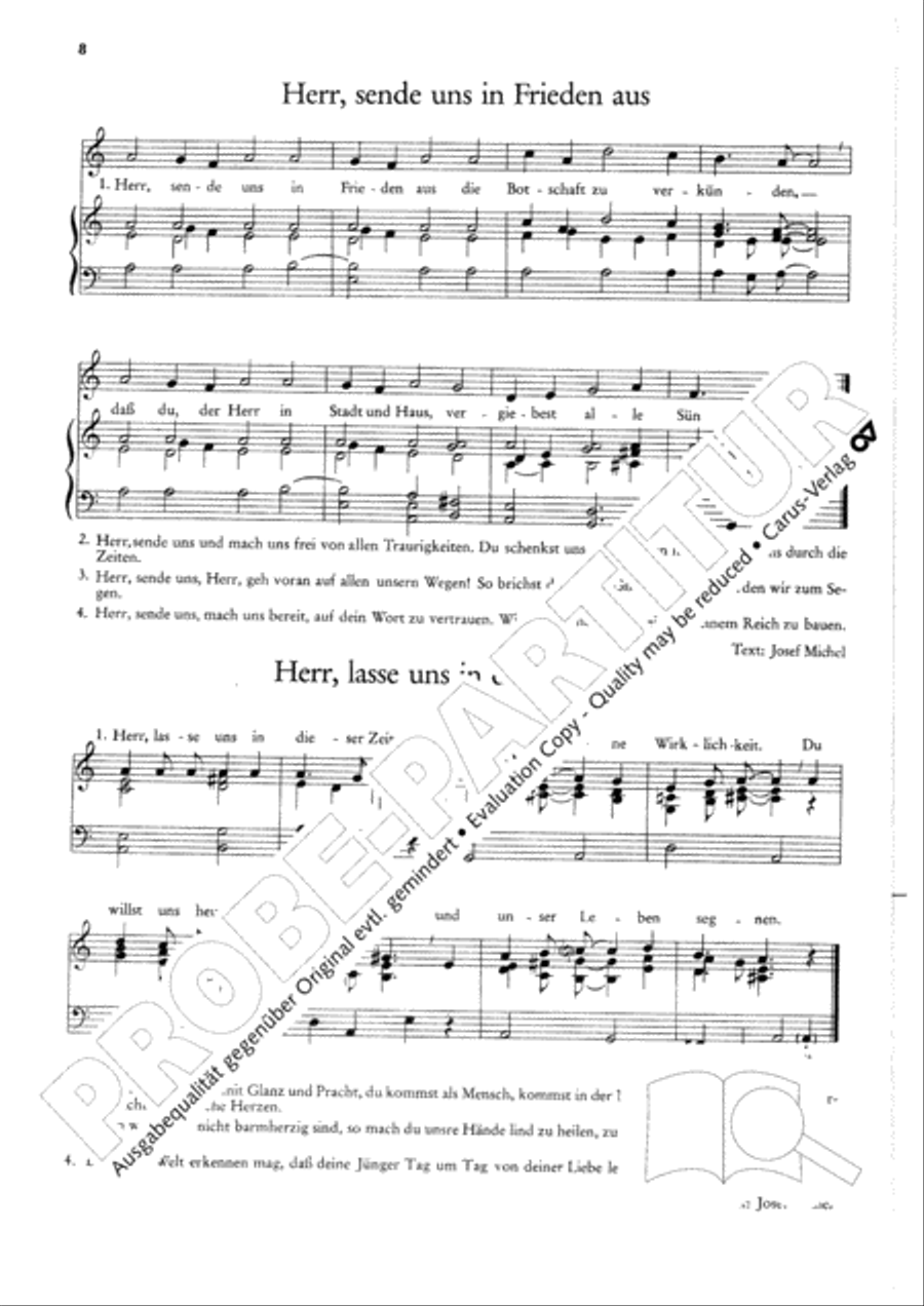Michel: Neue Lieder fur Jugend und Gemeinde Choir scores gallery preview page 9