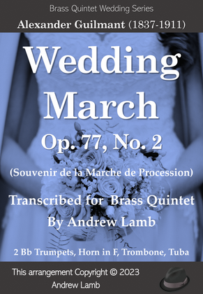 Wedding March, Op. 77, No. 2 (for Brass Quintet)