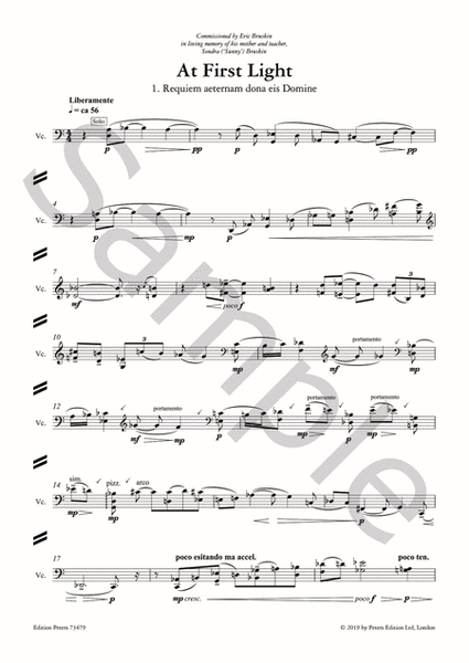 At First Light for Double Choir and Violoncello (Vocal Score)