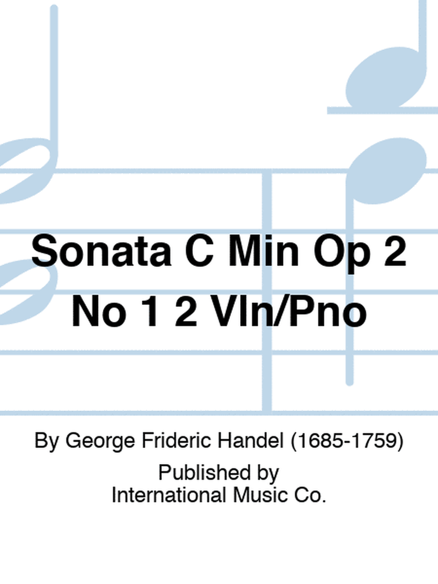 Sonata C Min Op 2 No 1 2 Vln/Pno