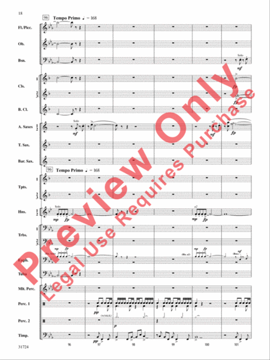Choreography (score only) Concert Band scores gallery preview page 19