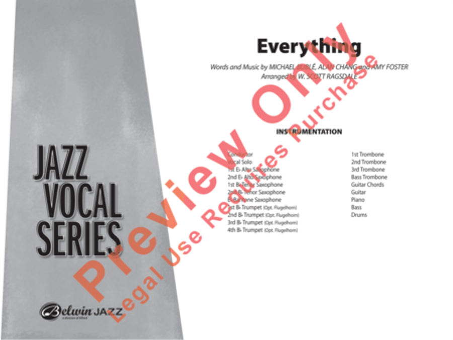 Everything (score only) Jazz Ensemble scores gallery preview page 2