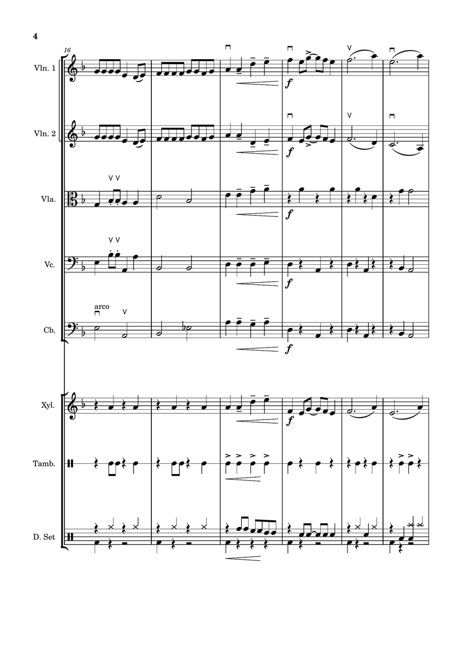 Poor Unfortunate Souls String Orchestra scores gallery preview page 4