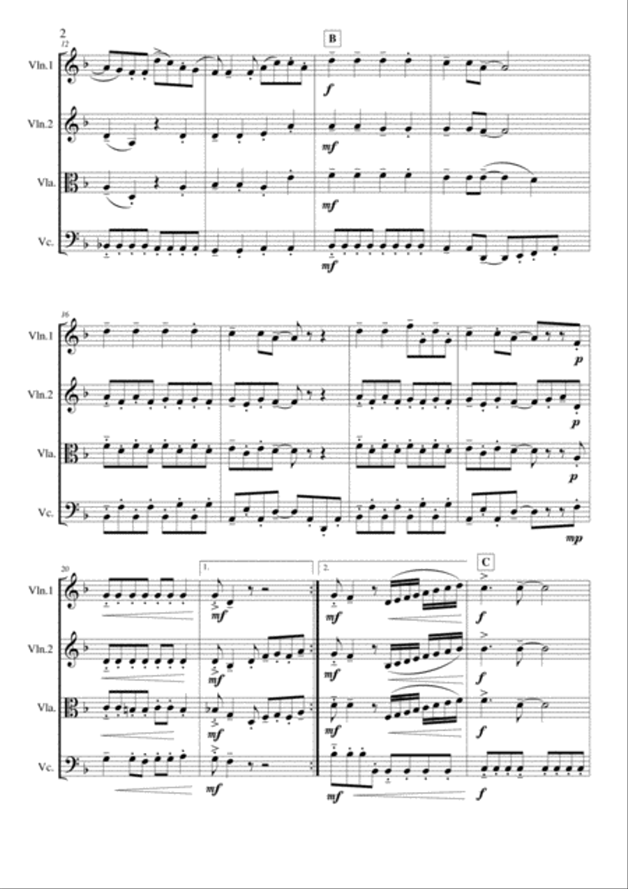 Ain't No Mountain High Enough String Quartet scores gallery preview page 2