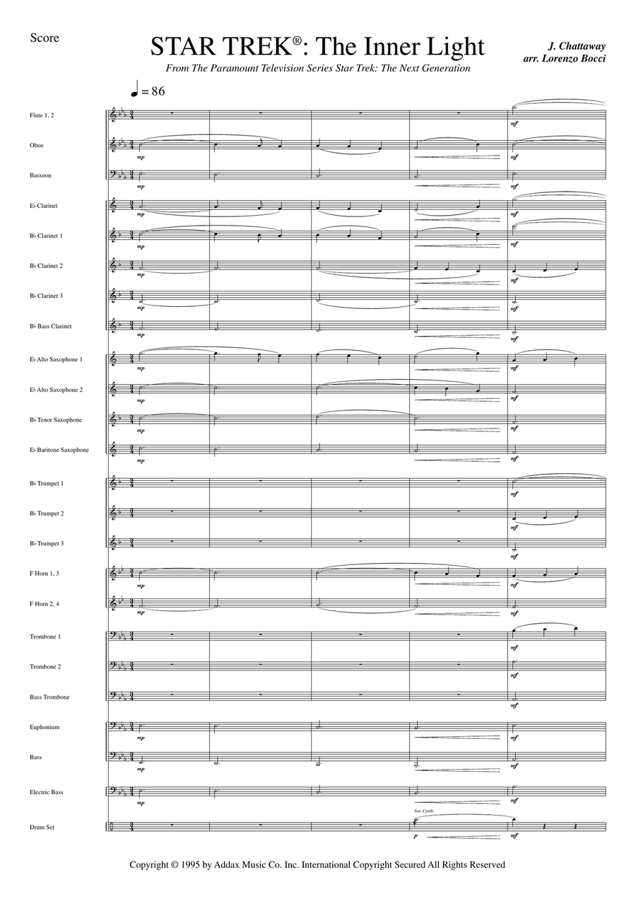 Star Trek(R) - The Inner Light Concert Band scores gallery preview page 3