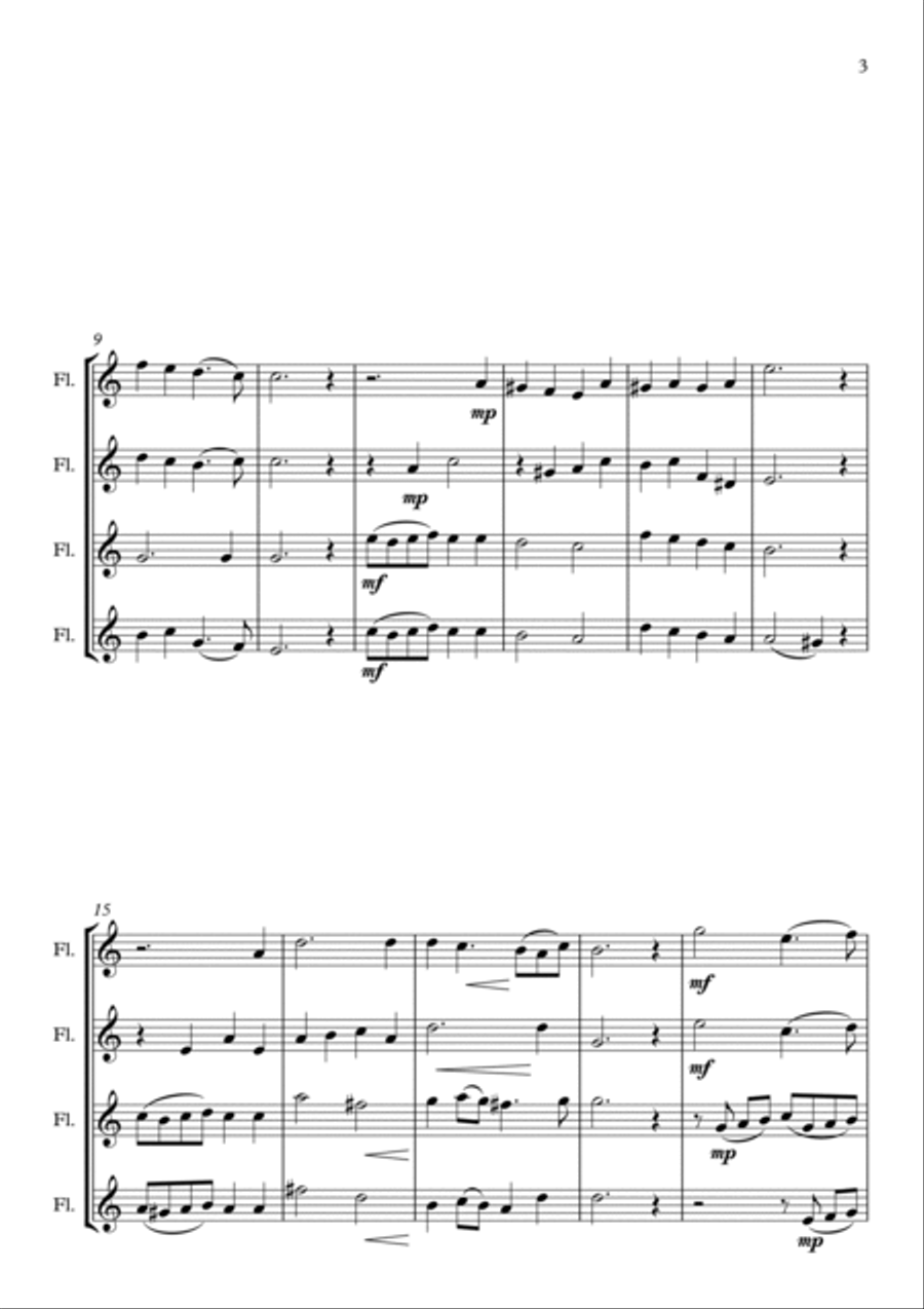 Thine Is the Glory, for Flute Quartet Flute Quartet scores gallery preview page 3