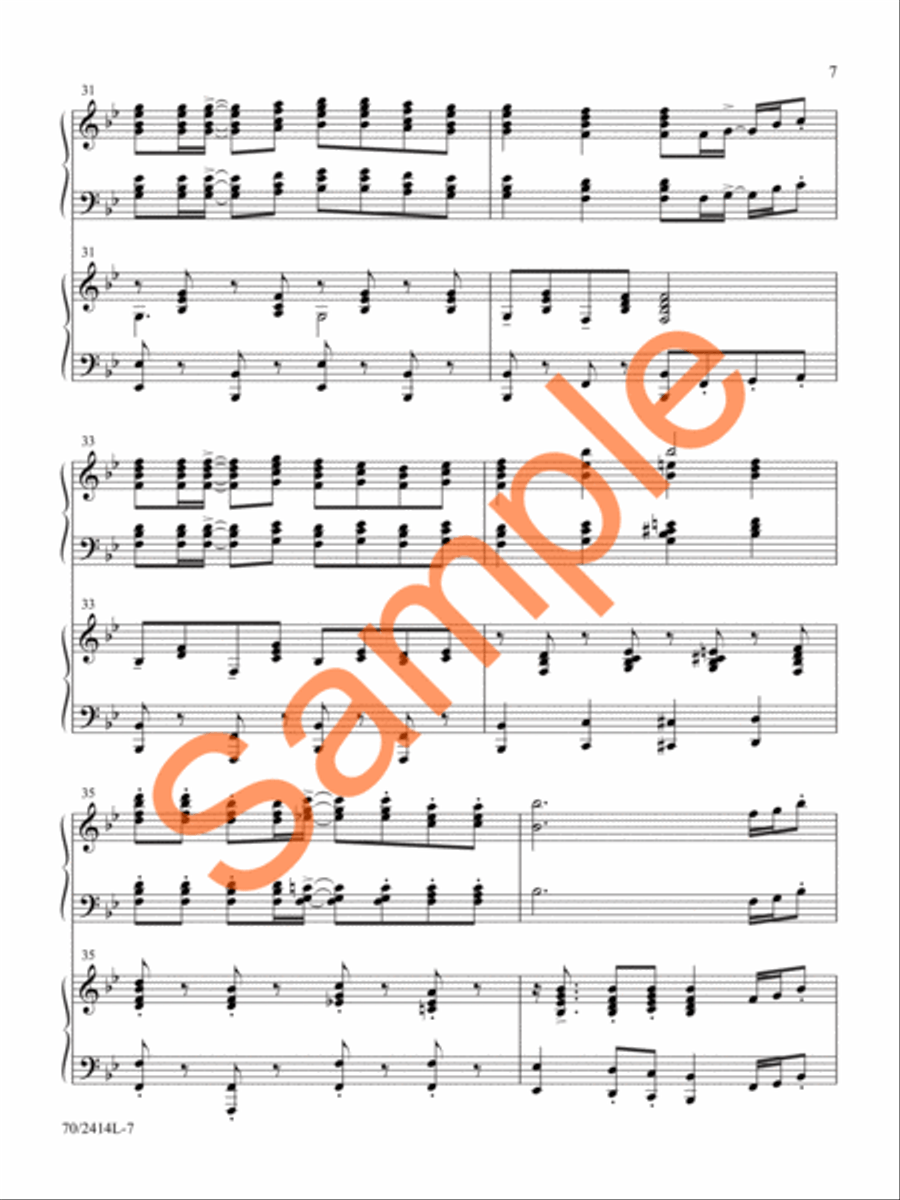 Camp Meeting Jubilee Piano Duet scores gallery preview page 7