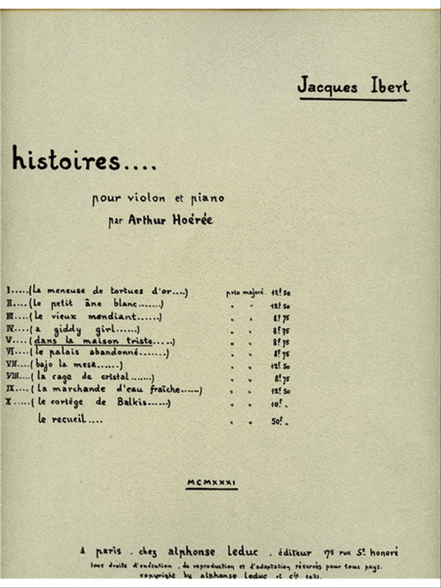 Dans La Maison Triste Violin Solo scores gallery preview page 1