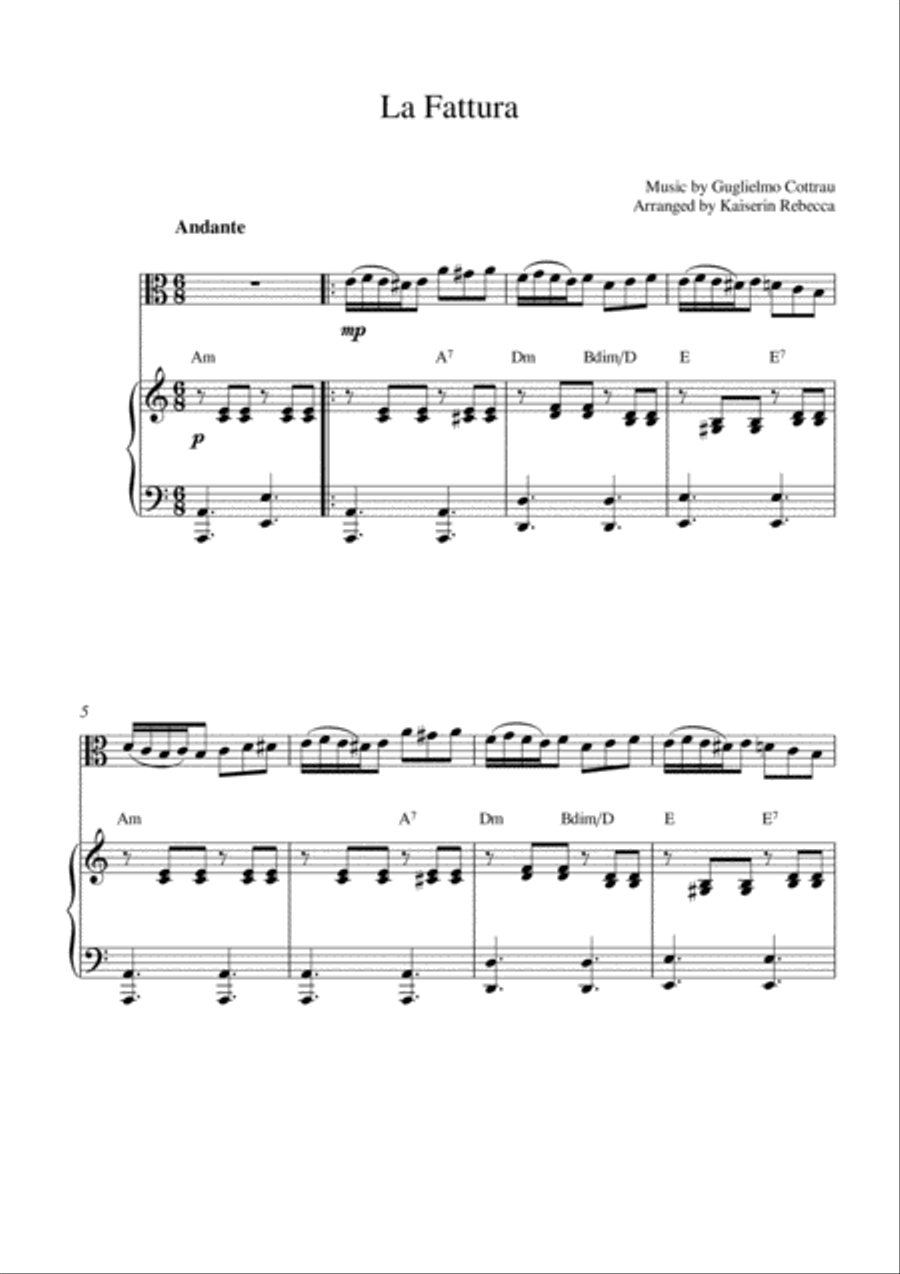 La Fattura Viola scores gallery preview page 1