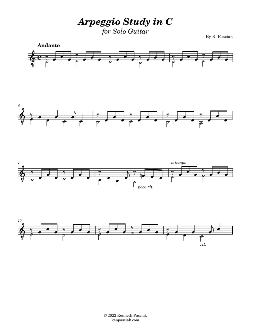 24 Arpeggio Studies for Guitar Acoustic Guitar scores gallery preview page 5