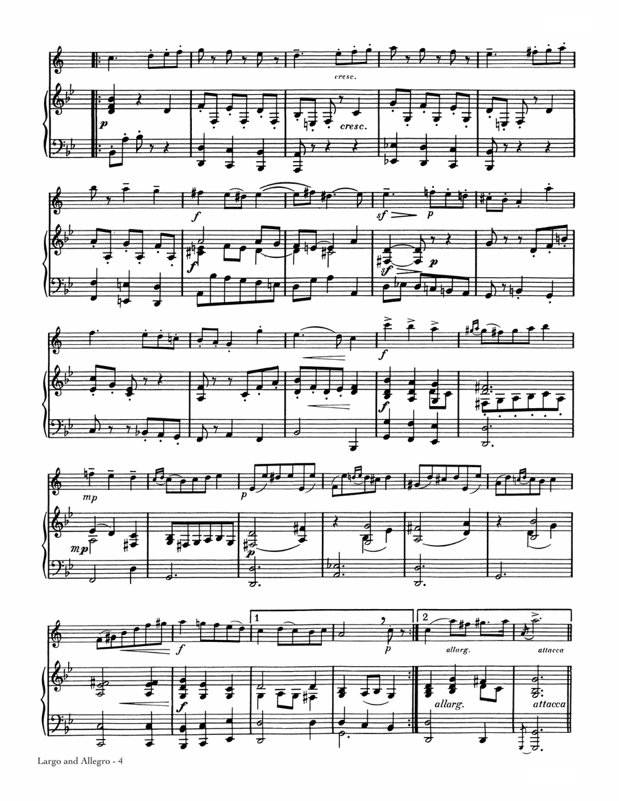 Largo And Allegro Tenor Saxophone scores gallery preview page 4
