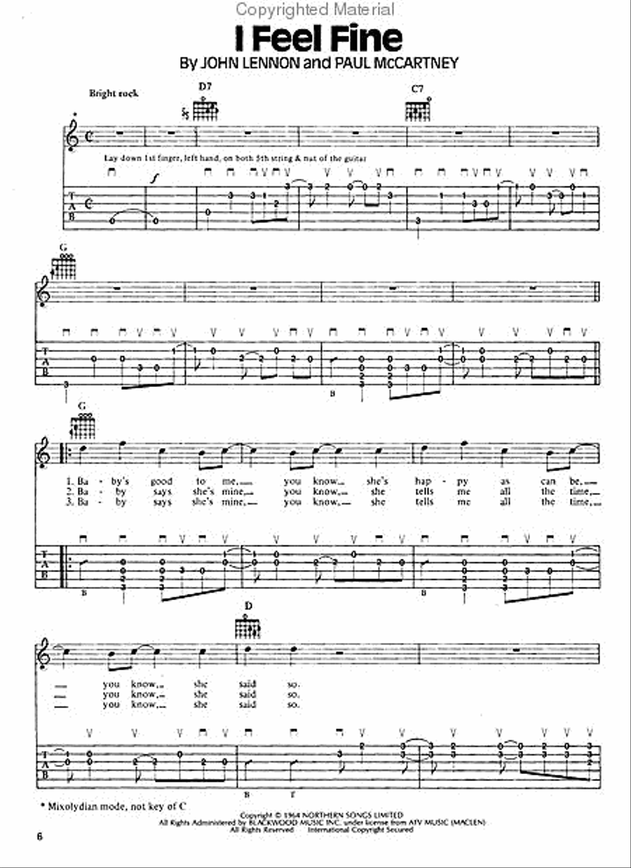 The Beatles Guitar Electric Guitar scores gallery preview page 2