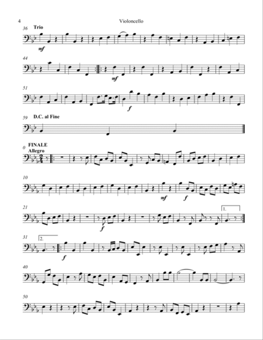 Quartet #3 Op. 20 in E Flat Major String Quartet scores gallery preview page 4
