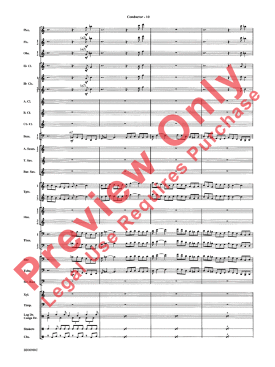 Kilimanjaro: An African Portrait Concert Band scores gallery preview page 13